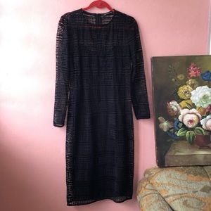 Zara black dress midi